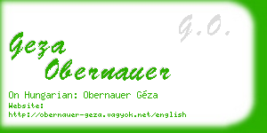 geza obernauer business card